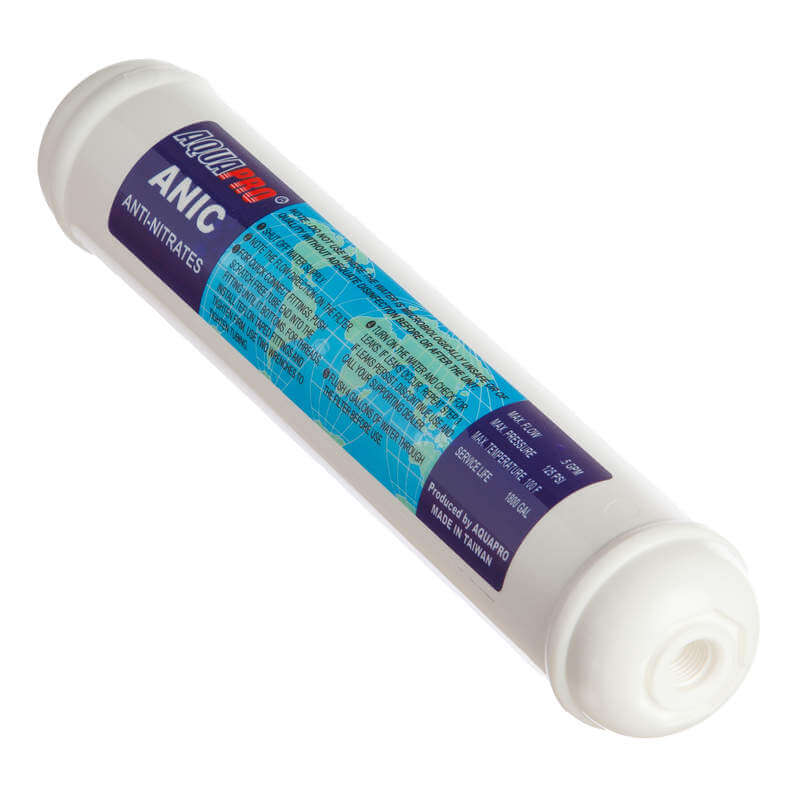 Filtre anti-nitrate 12x2,5 pouces - Filtre en ligne - Aquapro