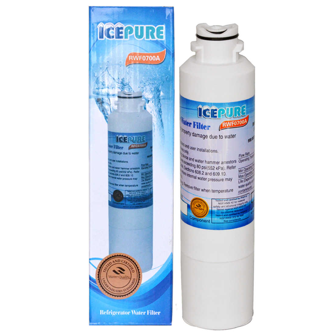 Filtre frigo americain ICEPURE RFC0100A remplace SAMSUNG A0554EC