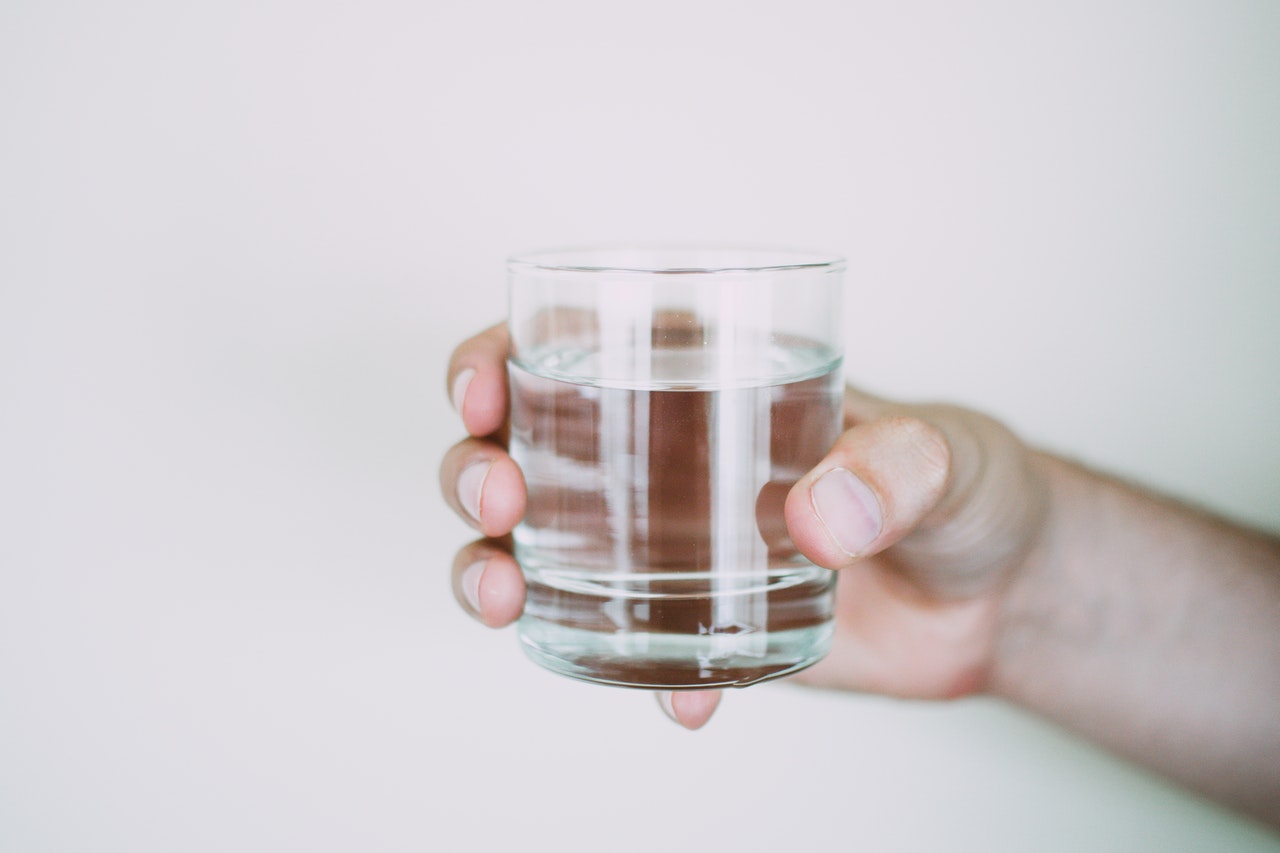 verre d'eau potable